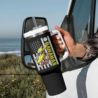 Funny Bananas Lover Baseball Vintage American Flag Tumbler With Handle - Wonder Print Shop