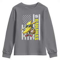 Funny Bananas Lover Baseball Vintage American Flag Youth Sweatshirt - Wonder Print Shop