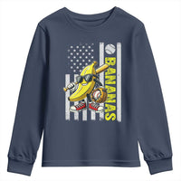 Funny Bananas Lover Baseball Vintage American Flag Youth Sweatshirt - Wonder Print Shop