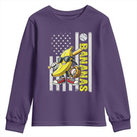 Funny Bananas Lover Baseball Vintage American Flag Youth Sweatshirt - Wonder Print Shop