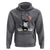 Funny Feral And Free Hoodie 4th of July Patriotic Raccoon With American Flag Fireworks - Wonder Print Shop