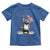Funny Feral And Free Toddler T Shirt 4th of July Patriotic Raccoon With American Flag Fireworks - Wonder Print Shop