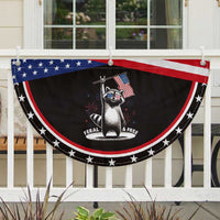 Funny Feral And Free Patriotic Fan Flag 4th of July Raccoon With American Flag Fireworks