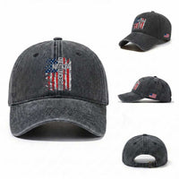 One Nation Under God Washed Cotton Baseball Cap 4th Of July Patriotic Christian Vintage Cross American Flag