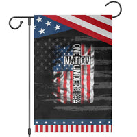 One Nation Under God Garden Flag 4th Of July Patriotic Christian Vintage Cross American Flag