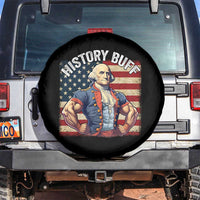 Funny George Washington Weightlifting History Buff Spare Tire Cover 4th of July Patriotic - Wonder Print Shop