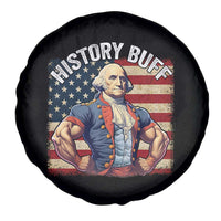Funny George Washington Weightlifting History Buff Spare Tire Cover 4th of July Patriotic - Wonder Print Shop