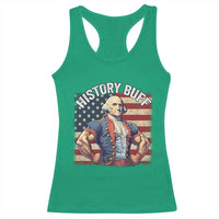 Funny George Washington Weightlifting History Buff Racerback Tank Top 4th of July Patriotic - Wonder Print Shop