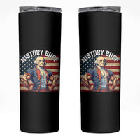 Funny George Washington Weightlifting History Buff Skinny Tumbler 4th of July Patriotic - Wonder Print Shop