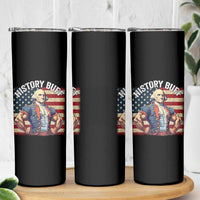 Funny George Washington Weightlifting History Buff Skinny Tumbler 4th of July Patriotic - Wonder Print Shop