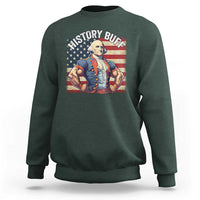 Funny George Washington Weightlifting History Buff Sweatshirt 4th of July Patriotic - Wonder Print Shop