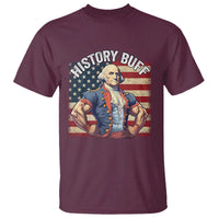 Funny George Washington Weightlifting History Buff T Shirt 4th of July Patriotic - Wonder Print Shop