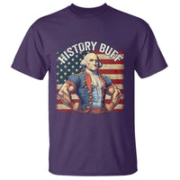 Funny George Washington Weightlifting History Buff T Shirt 4th of July Patriotic - Wonder Print Shop