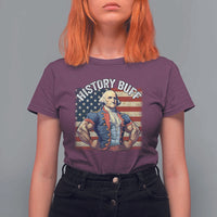 Funny George Washington Weightlifting History Buff T Shirt For Women 4th of July Patriotic - Wonder Print Shop