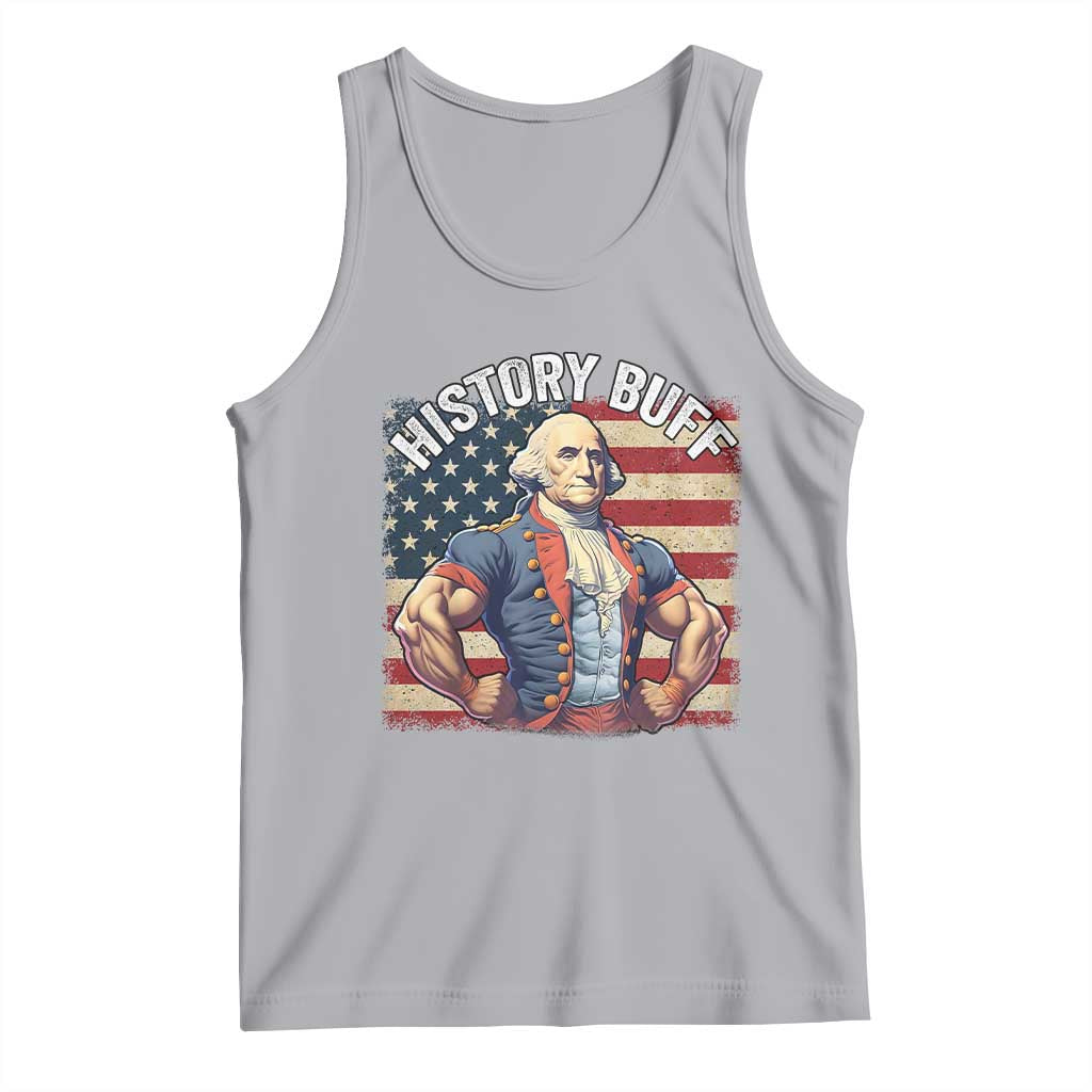 Funny George Washington Weightlifting History Buff Tank Top 4th of July Patriotic - Wonder Print Shop