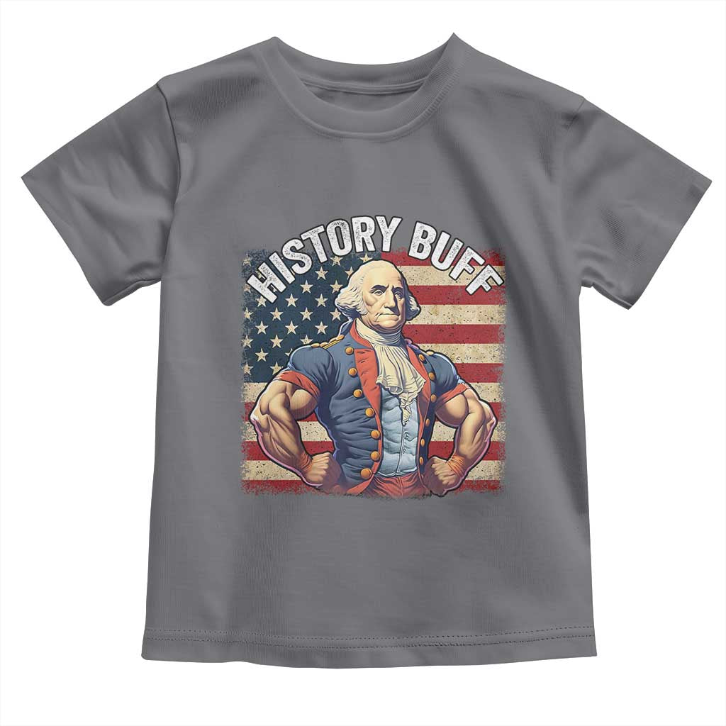 Funny George Washington Weightlifting History Buff Toddler T Shirt 4th of July Patriotic - Wonder Print Shop