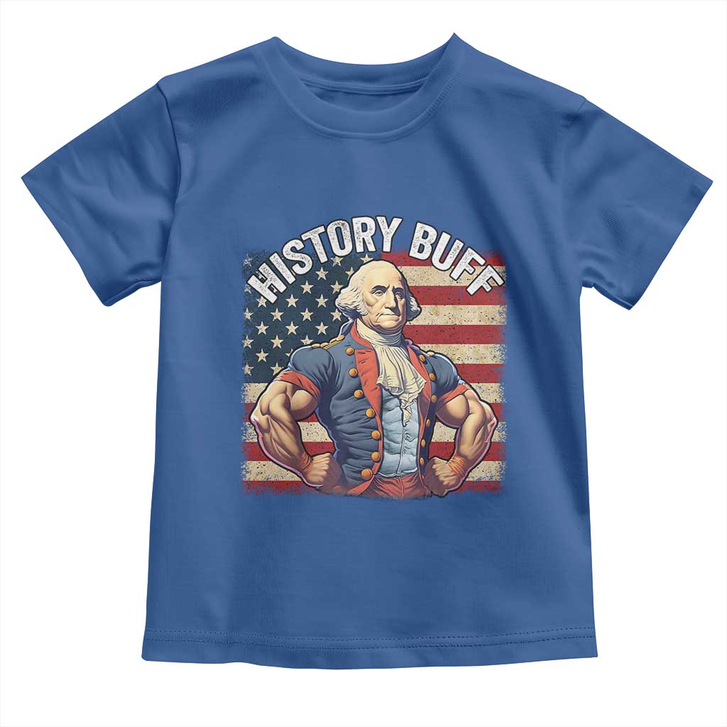 Funny George Washington Weightlifting History Buff Toddler T Shirt 4th of July Patriotic - Wonder Print Shop