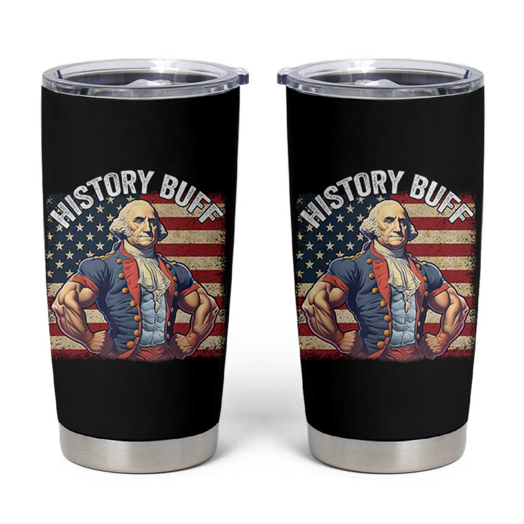 Funny George Washington Weightlifting History Buff Tumbler Cup 4th of July Patriotic - Wonder Print Shop