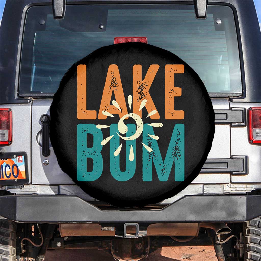 Funny Lake Bum Summer Vacation Spare Tire Cover Lake Life Sun Light - Wonder Print Shop