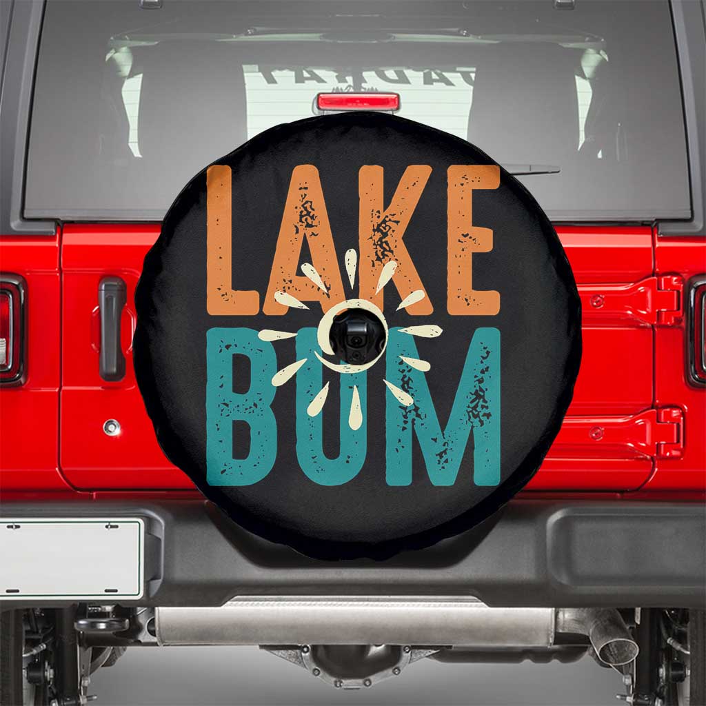 Funny Lake Bum Summer Vacation Spare Tire Cover Lake Life Sun Light - Wonder Print Shop