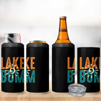 Funny Lake Bum Summer Vacation 4 in 1 Can Cooler Tumbler Lake Life Sun Light - Wonder Print Shop