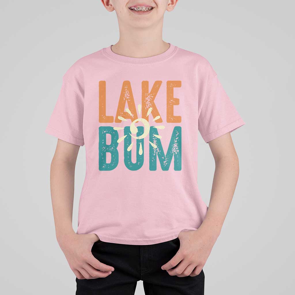 Funny Lake Bum Summer Vacation T Shirt For Kid Lake Life Sun Light - Wonder Print Shop