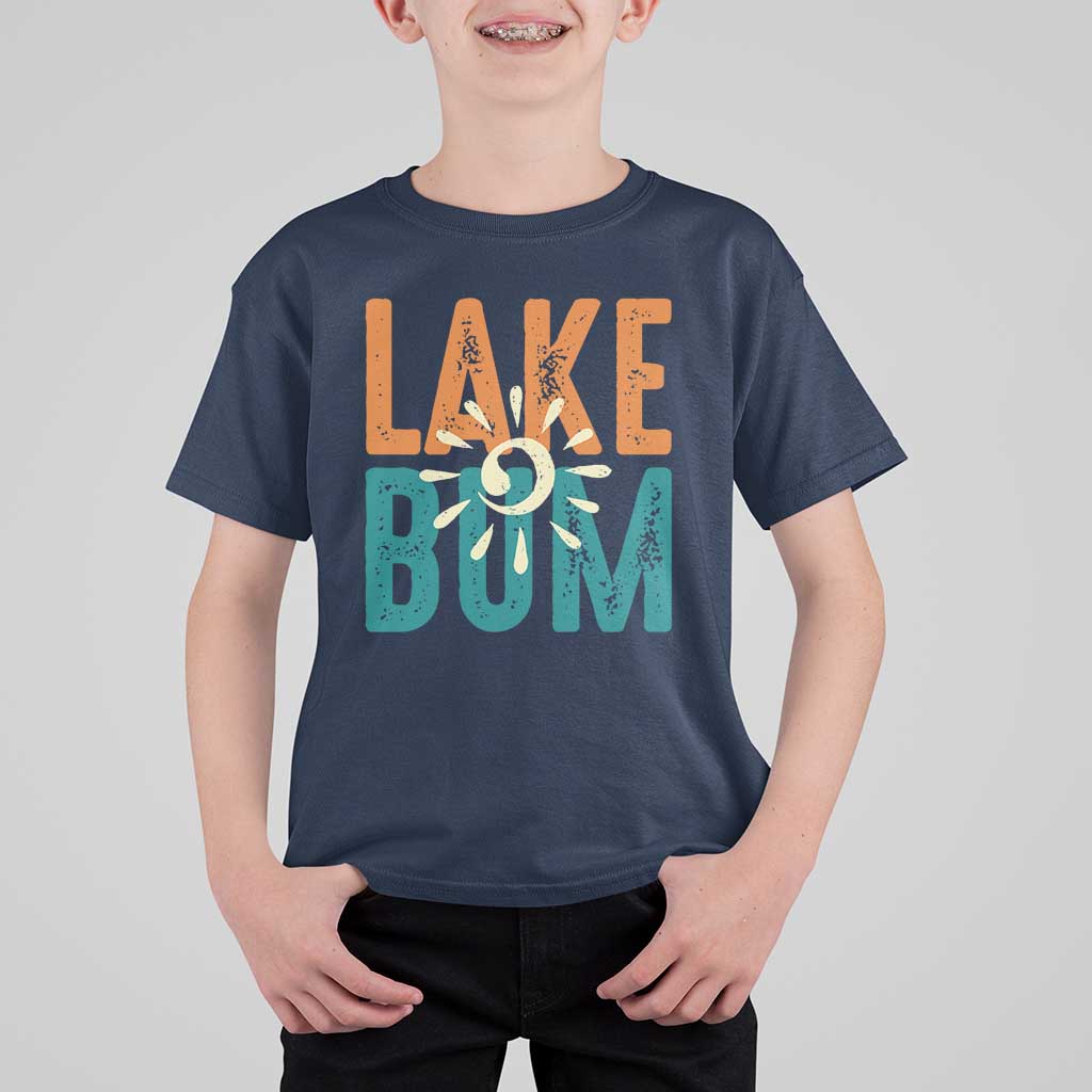 Funny Lake Bum Summer Vacation T Shirt For Kid Lake Life Sun Light - Wonder Print Shop