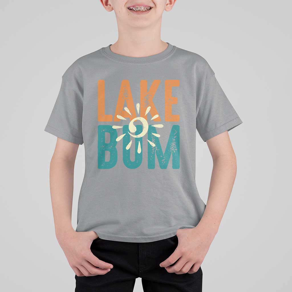 Funny Lake Bum Summer Vacation T Shirt For Kid Lake Life Sun Light - Wonder Print Shop
