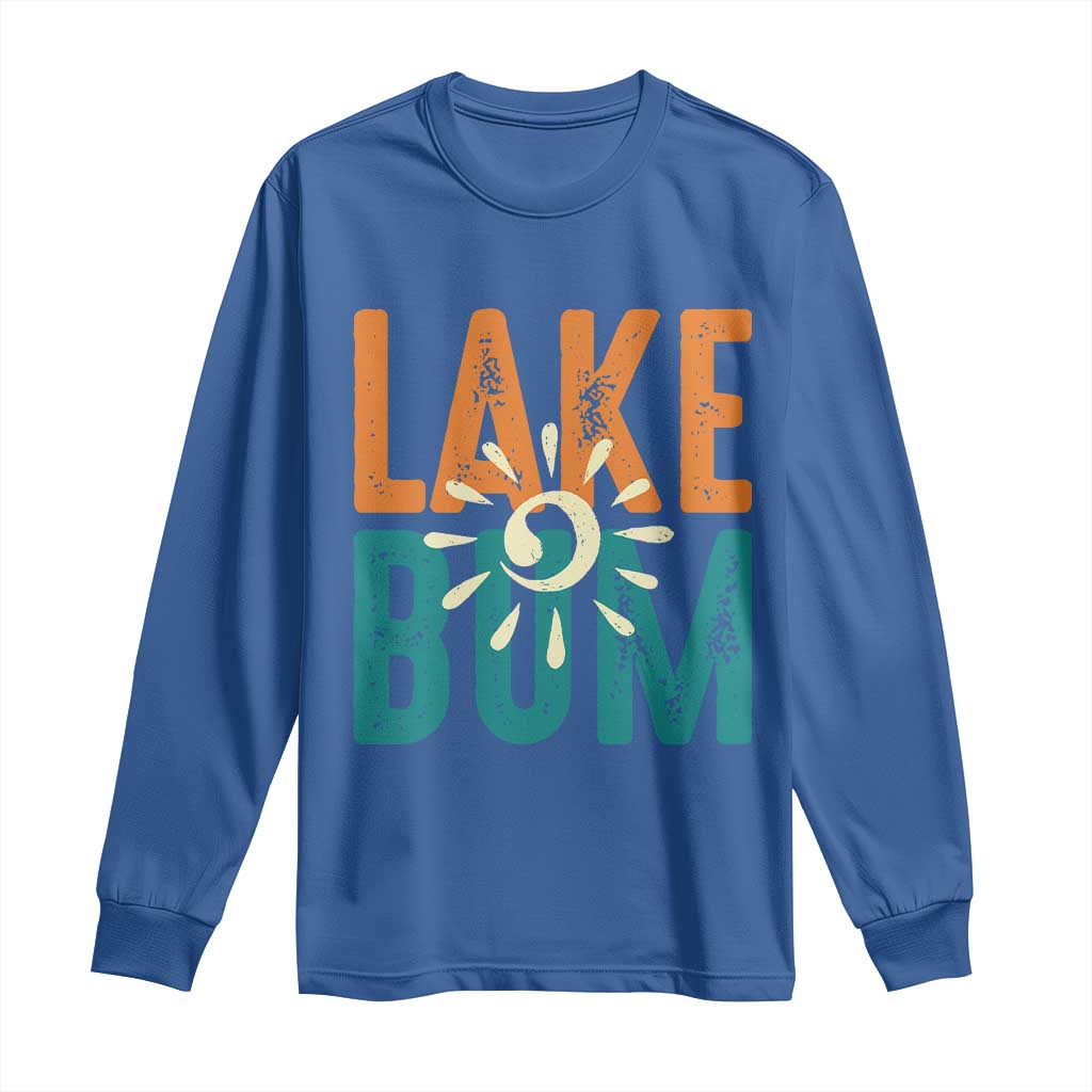 Funny Lake Bum Summer Vacation Long Sleeve Shirt Lake Life Sun Light - Wonder Print Shop