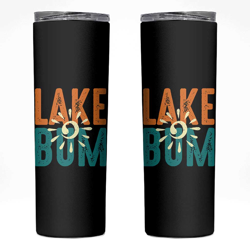 Funny Lake Bum Summer Vacation Skinny Tumbler Lake Life Sun Light - Wonder Print Shop
