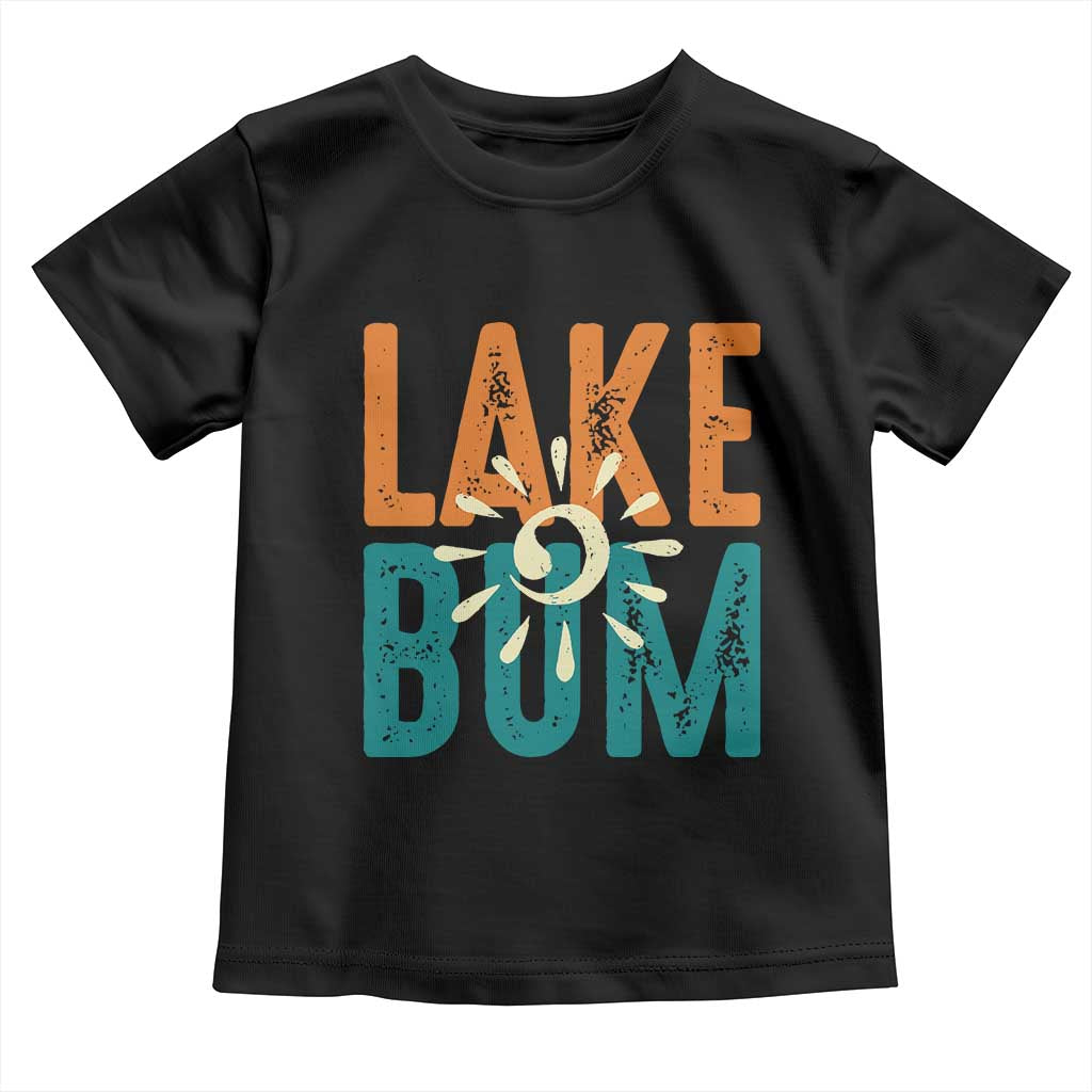 Funny Lake Bum Summer Vacation Toddler T Shirt Lake Life Sun Light - Wonder Print Shop
