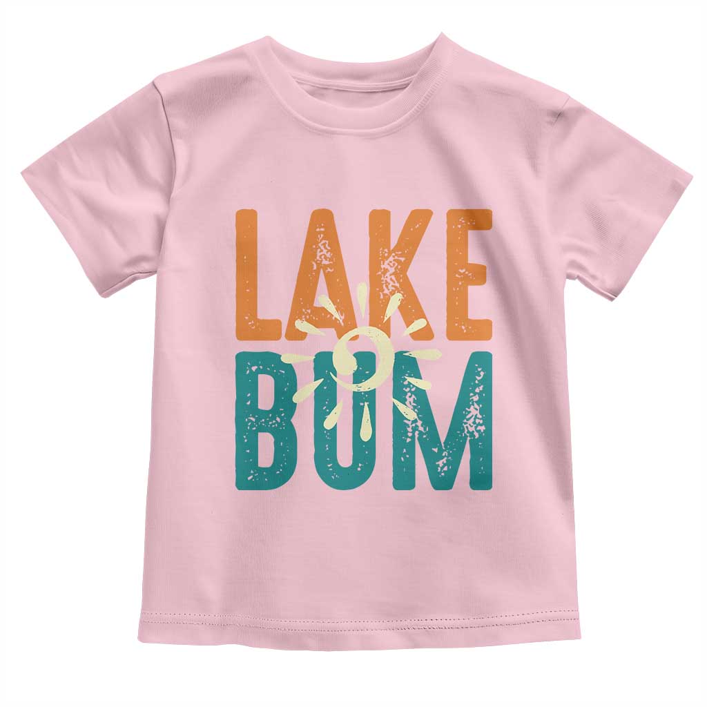 Funny Lake Bum Summer Vacation Toddler T Shirt Lake Life Sun Light - Wonder Print Shop