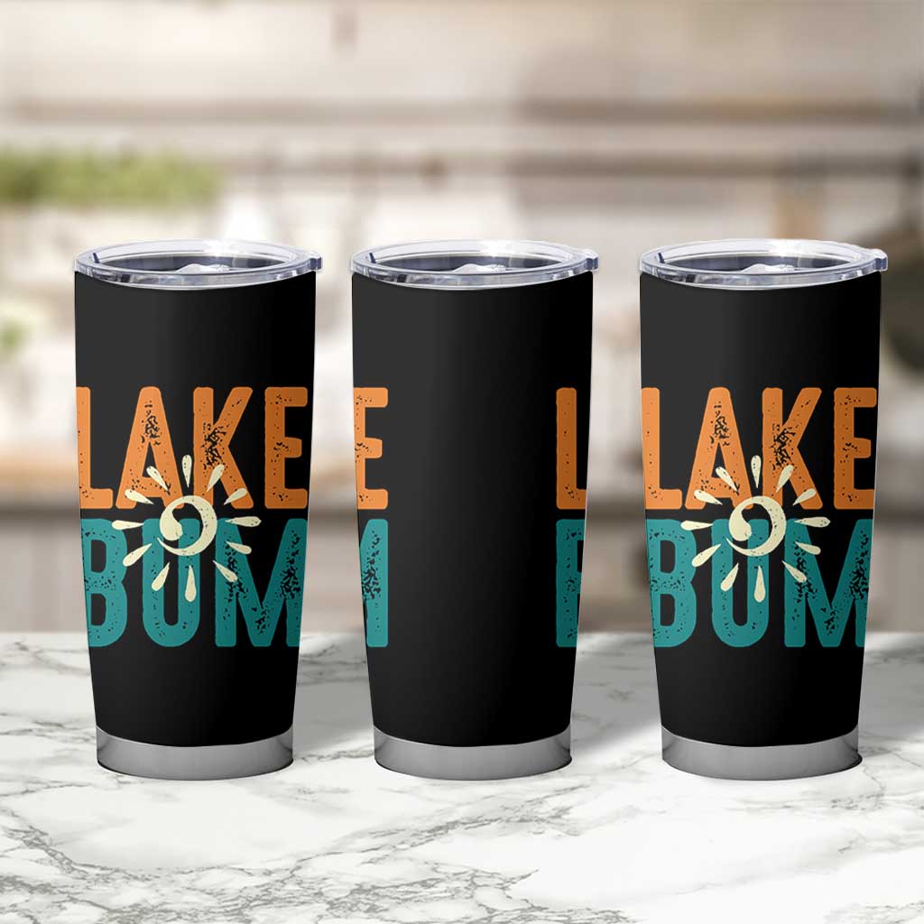 Funny Lake Bum Summer Vacation Tumbler Cup Lake Life Sun Light - Wonder Print Shop