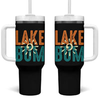 Funny Lake Bum Summer Vacation Tumbler With Handle Lake Life Sun Light - Wonder Print Shop