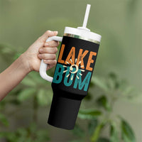 Funny Lake Bum Summer Vacation Tumbler With Handle Lake Life Sun Light - Wonder Print Shop