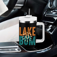 Funny Lake Bum Summer Vacation Tumbler With Handle Lake Life Sun Light - Wonder Print Shop