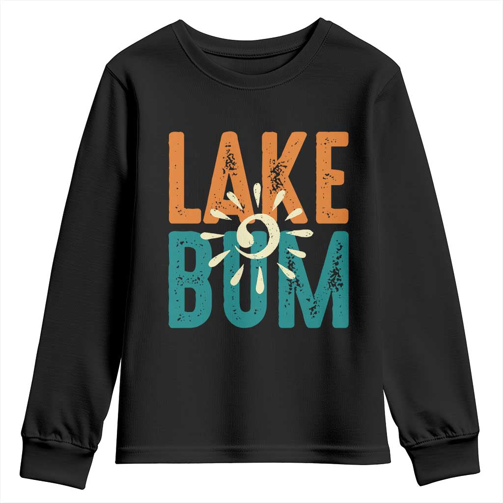 Funny Lake Bum Summer Vacation Youth Sweatshirt Lake Life Sun Light - Wonder Print Shop