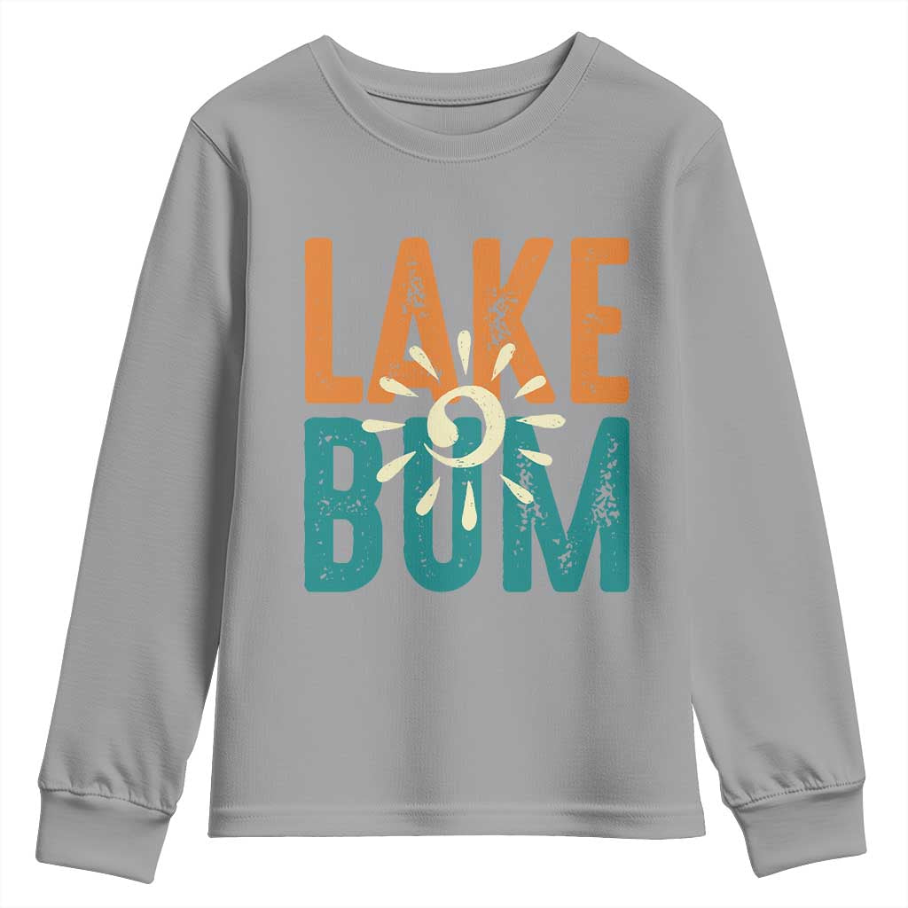 Funny Lake Bum Summer Vacation Youth Sweatshirt Lake Life Sun Light - Wonder Print Shop