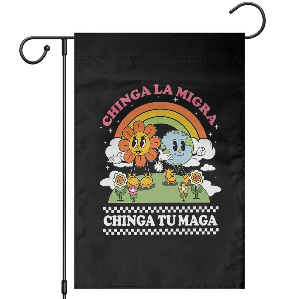 Chinga La Migra Chinga Tu Maga Garden Flag Immigration Rights - Wonder Print Shop