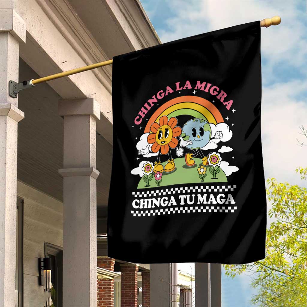 Chinga La Migra Chinga Tu Maga Garden Flag Immigration Rights - Wonder Print Shop