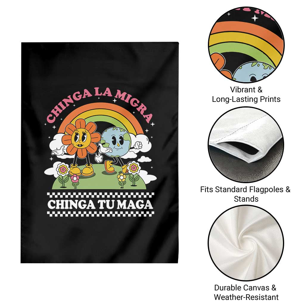 Chinga La Migra Chinga Tu Maga Garden Flag Immigration Rights - Wonder Print Shop