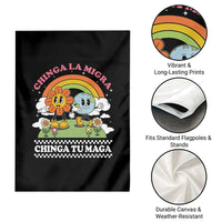 Chinga La Migra Chinga Tu Maga Garden Flag Immigration Rights - Wonder Print Shop