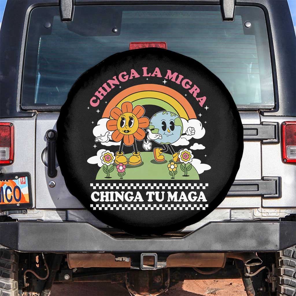Chinga La Migra Chinga Tu Maga Spare Tire Cover Immigration Rights - Wonder Print Shop