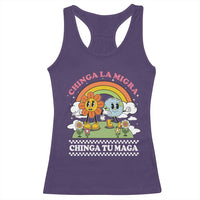 Chinga La Migra Chinga Tu Maga Racerback Tank Top Immigration Rights - Wonder Print Shop