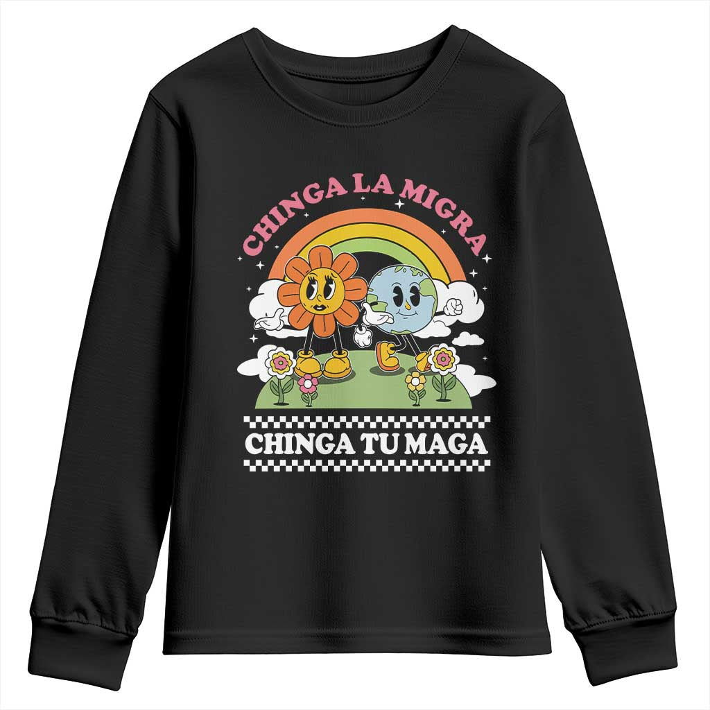 Chinga La Migra Chinga Tu Maga Youth Sweatshirt Immigration Rights - Wonder Print Shop