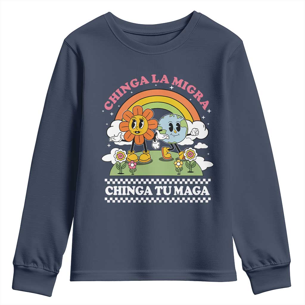 Chinga La Migra Chinga Tu Maga Youth Sweatshirt Immigration Rights - Wonder Print Shop