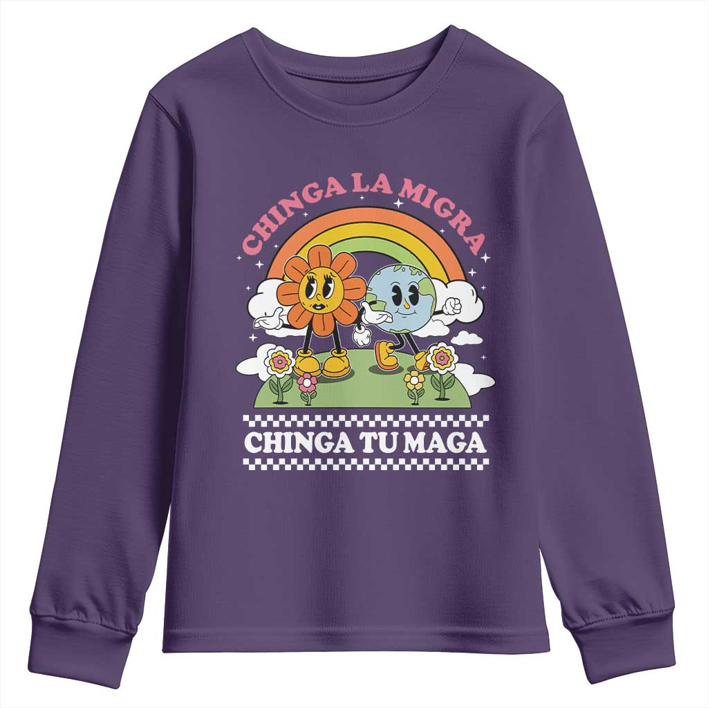 Chinga La Migra Chinga Tu Maga Youth Sweatshirt Immigration Rights - Wonder Print Shop