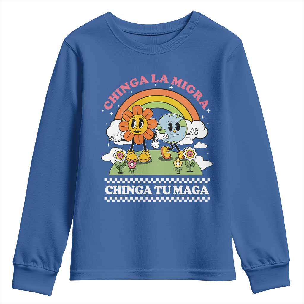 Chinga La Migra Chinga Tu Maga Youth Sweatshirt Immigration Rights - Wonder Print Shop