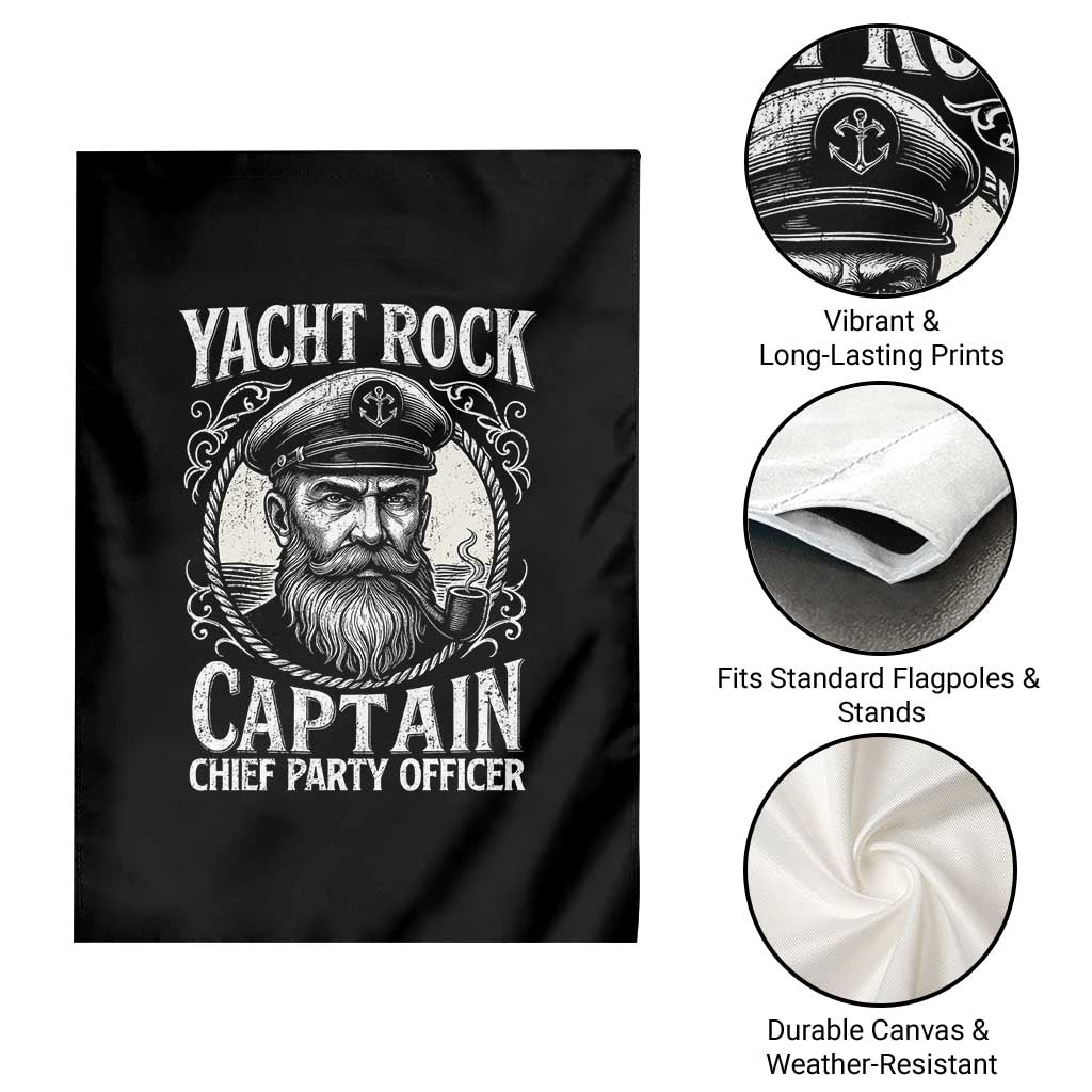Funny Yacht Rock Captain Garden Flag Chief Party Officer Pontoon Boat Sailor - Wonder Print Shop