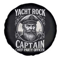 Funny Yacht Rock Captain Spare Tire Cover Chief Party Officer Pontoon Boat Sailor - Wonder Print Shop